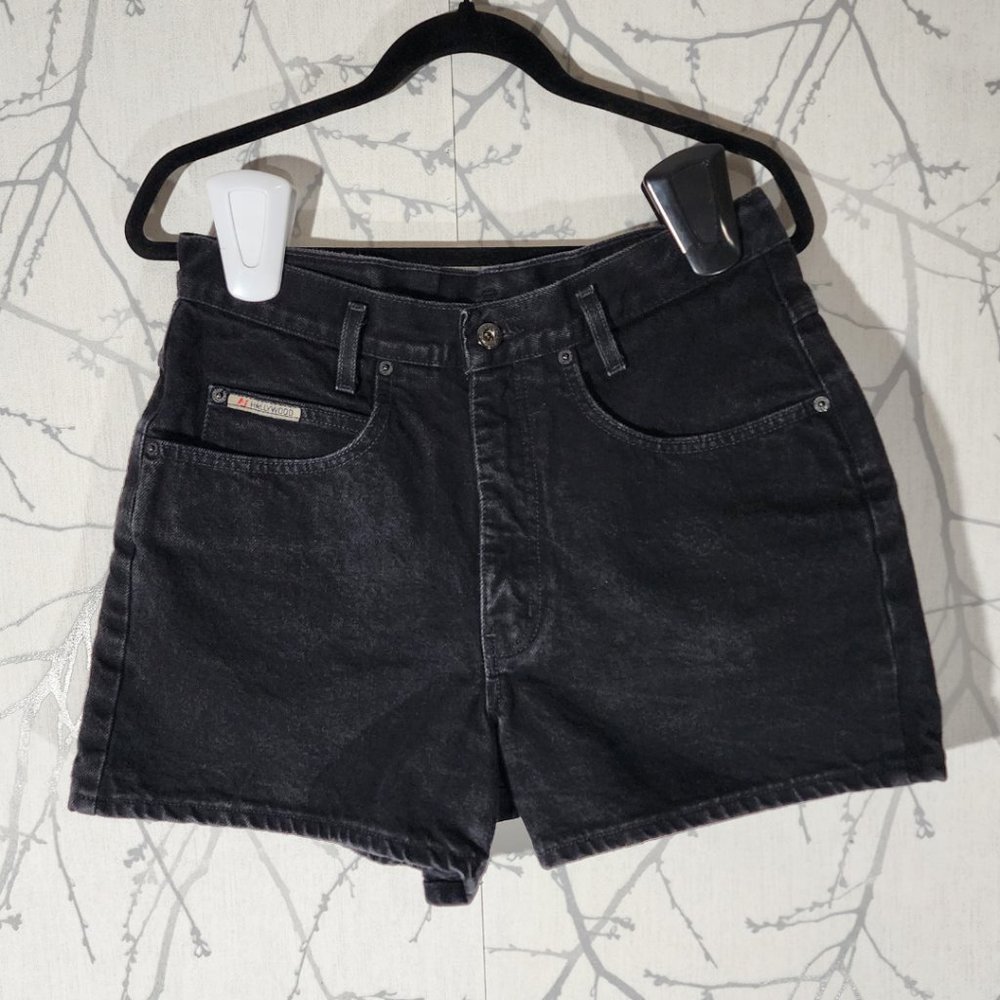 Hollywood VTG Black Wash High Rise Shorts